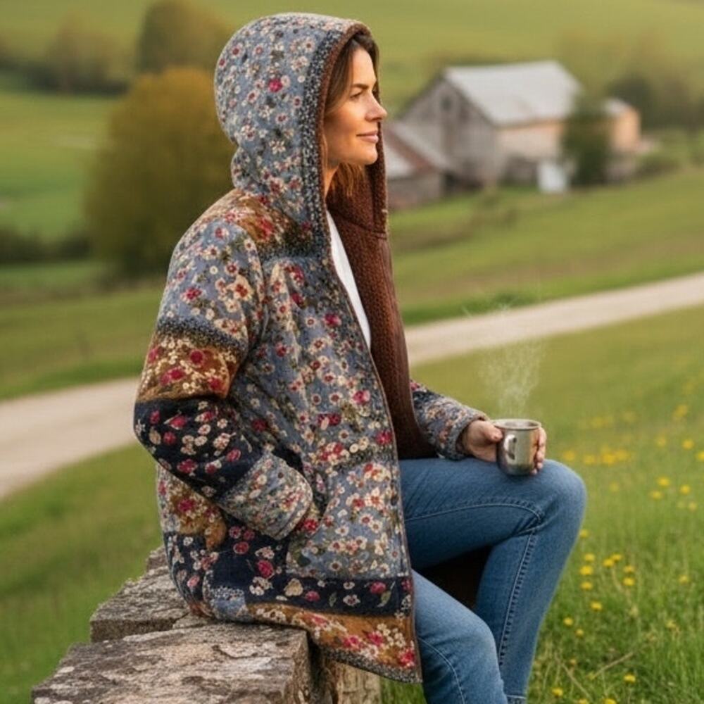 Cellabie Patchwork Jacket Womens Large Floral Boh… - image 7